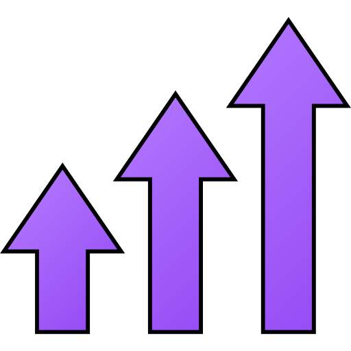 위쪽 화살표 Generic gradient lineal-color icon