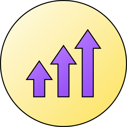 flecha arriba Generic gradient lineal-color icono