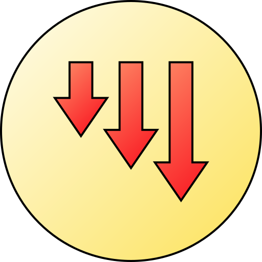 flechas hacia abajo Generic gradient lineal-color icono