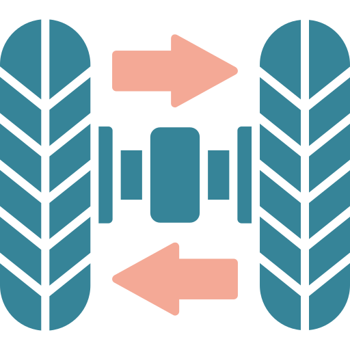 alineación de las ruedas Generic color fill icono