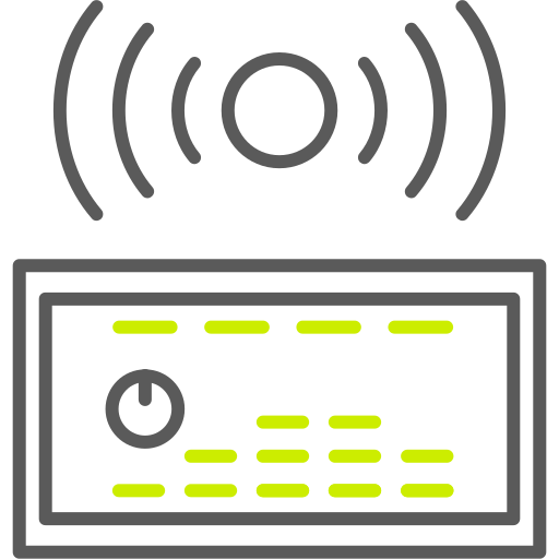 sistema de sonido Generic color outline icono