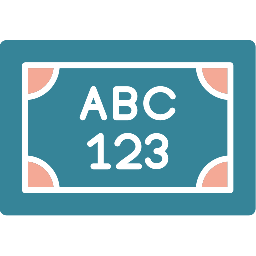 License plate Generic color fill icon