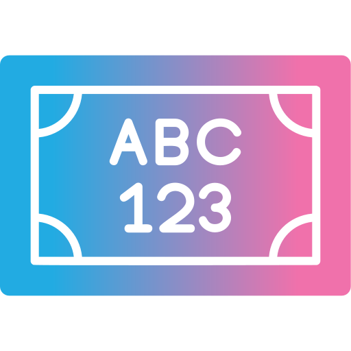 tablica rejestracyjna Generic gradient fill ikona