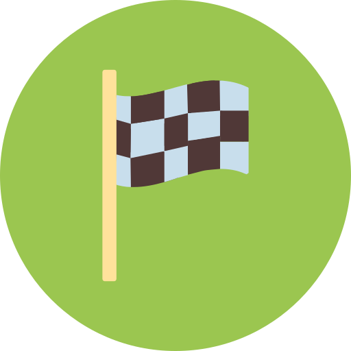 bandera de carreras Generic color fill icono