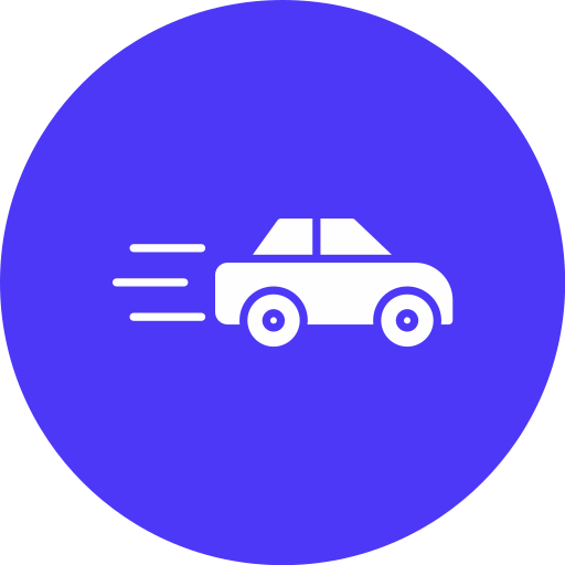 prędkość samochodu Generic color fill ikona
