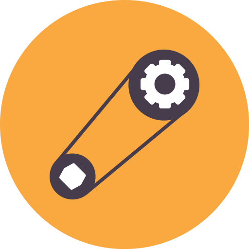Timing belt Generic color fill icon