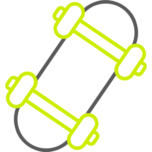 skateboard Generic color outline icona