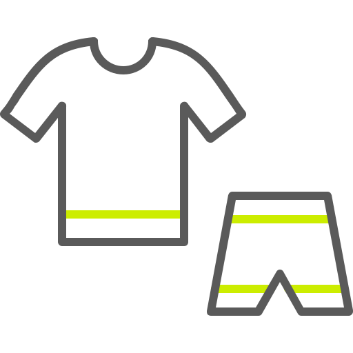 ropa de ejercicio Generic color outline icono