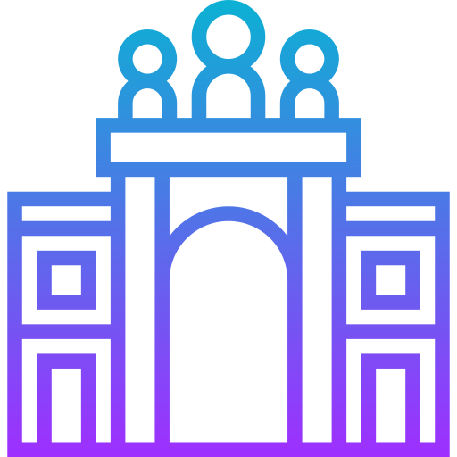 arco de la rua augusta Meticulous Gradient icono
