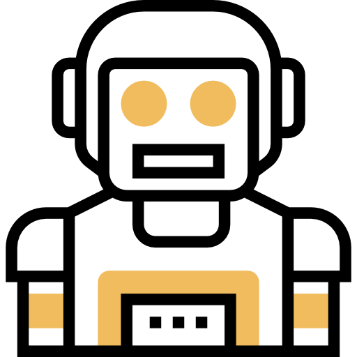 로봇 Meticulous Yellow shadow icon