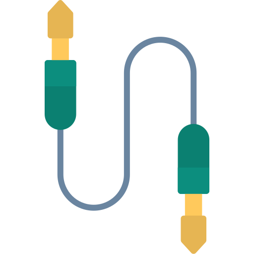 Auxiliary cable Generic color fill icon
