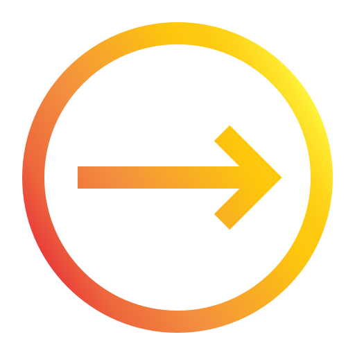 flecha correcta Generic gradient outline icono