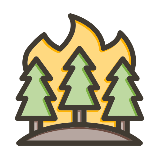 Лесной пожар Generic color lineal-color иконка