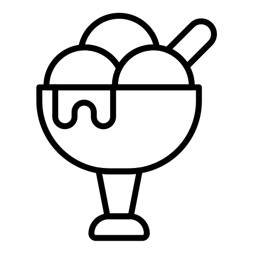 アイスクリームボウル Generic black outline icon