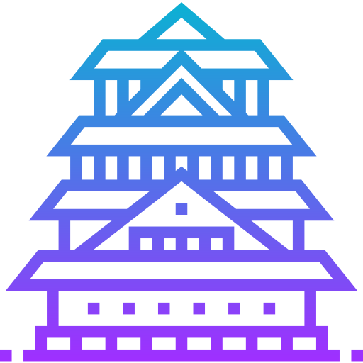 Osaka castle Meticulous Gradient icon