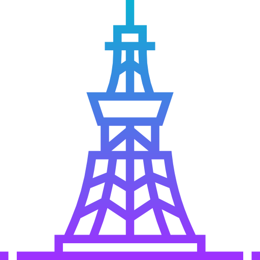 tokyo toren Meticulous Gradient icoon