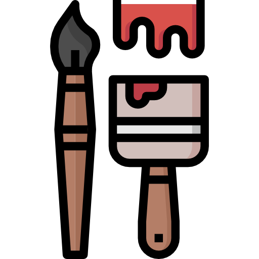 Paint brush Surang Lineal Color icon