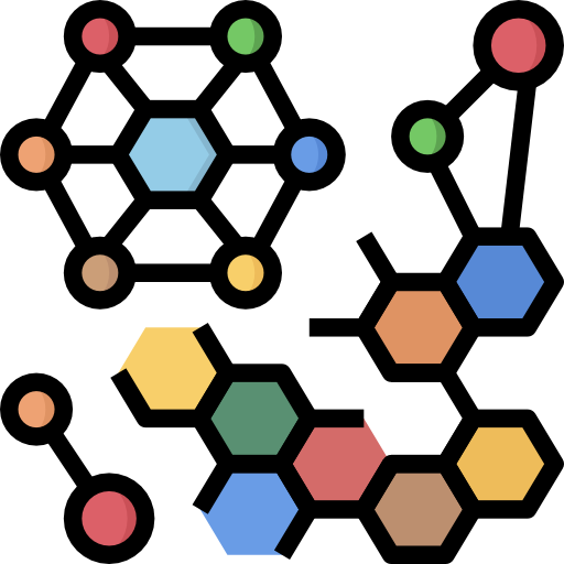 Molecules Surang Lineal Color icon
