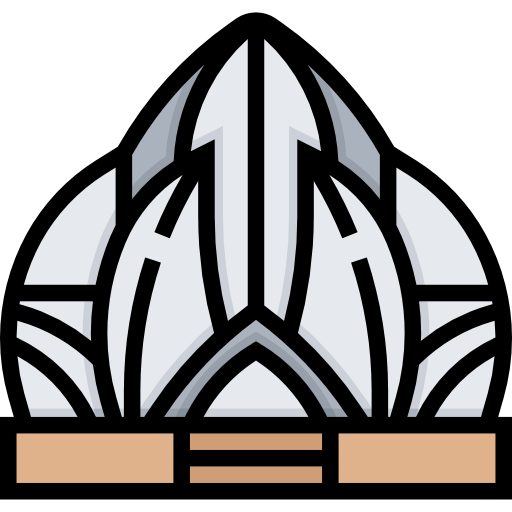 Świątynia lotosu Meticulous Lineal Color ikona