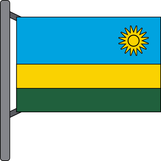 Rwanda Generic color lineal-color icon