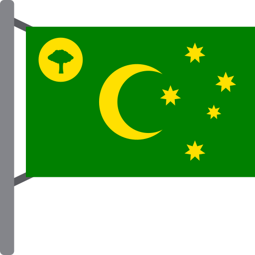 ココス島 Generic color fill icon
