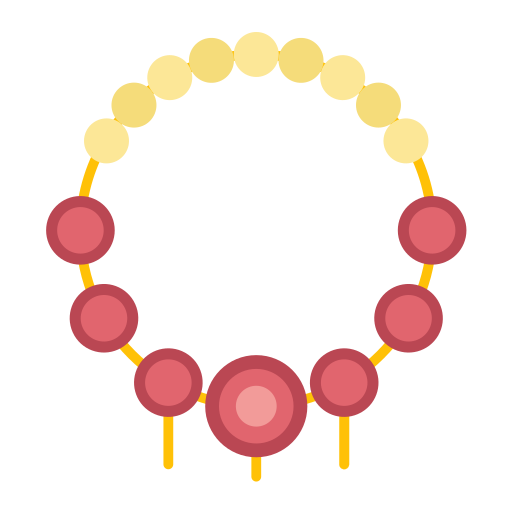 collar de perlas Generic color fill icono