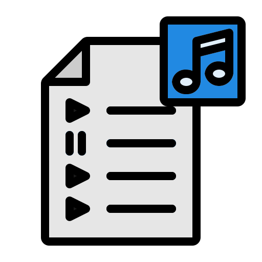 Музыкальный файл Generic color lineal-color иконка