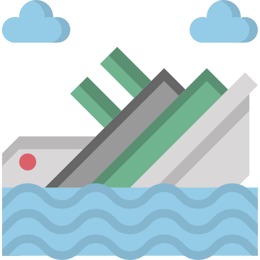 Sinking Surang Flat icon