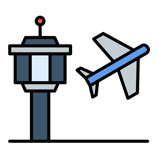 aeropuerto Generic color lineal-color icono