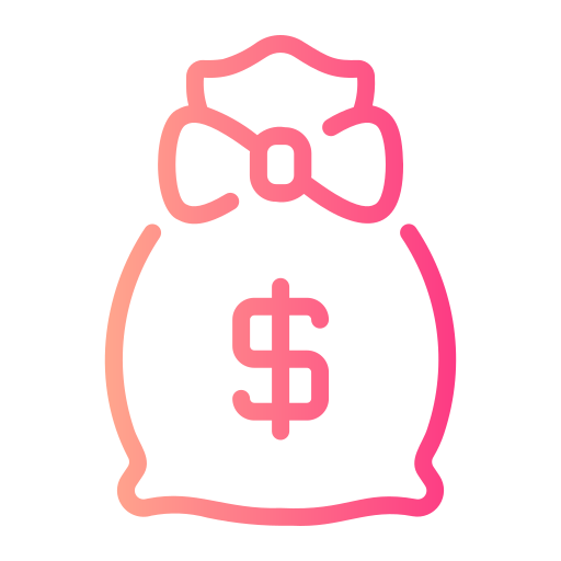 torba z pieniędzmi Generic gradient outline ikona