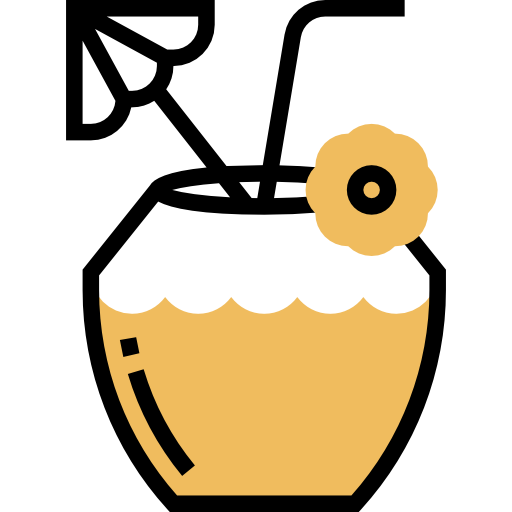 코코넛 음료 Meticulous Yellow shadow icon