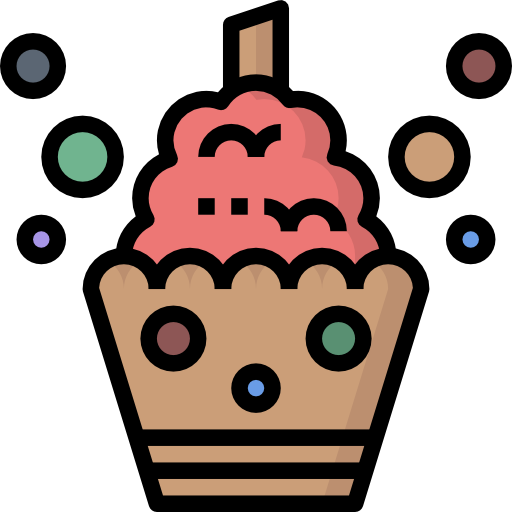 gâteau d'anniversaire Surang Lineal Color Icône