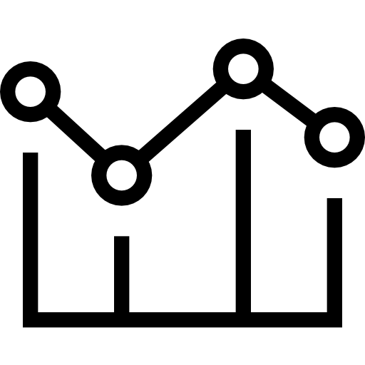 折れ線グラフ Pictogramer Outline icon