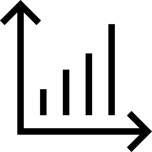 wykres słupkowy Pictogramer Outline ikona