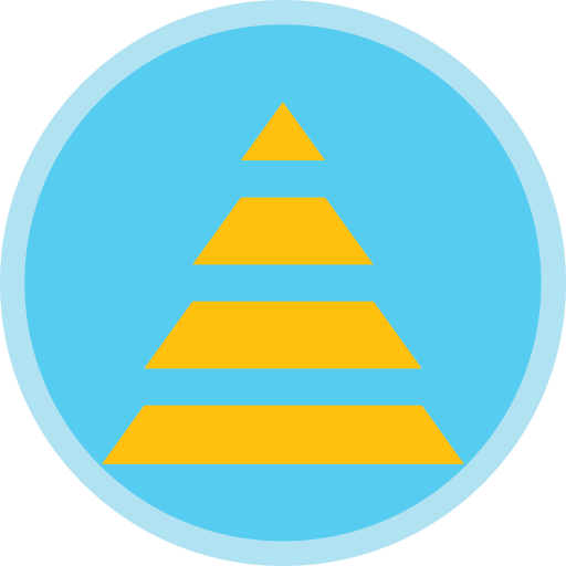 grafica piramidale Generic color fill icona