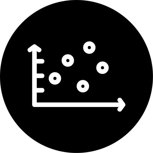 gráfico de dispersión Generic black fill icono