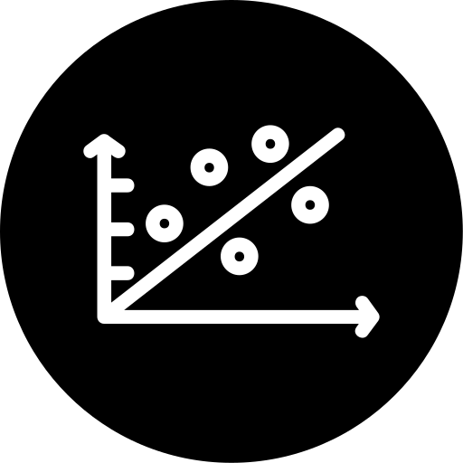grafico di dispersione Generic black fill icona