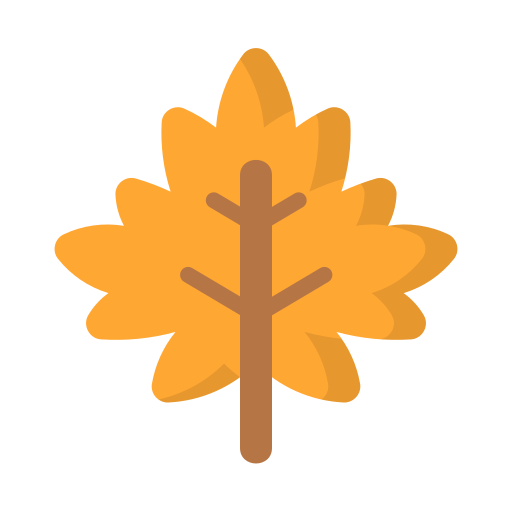Осенний лист Generic color fill иконка