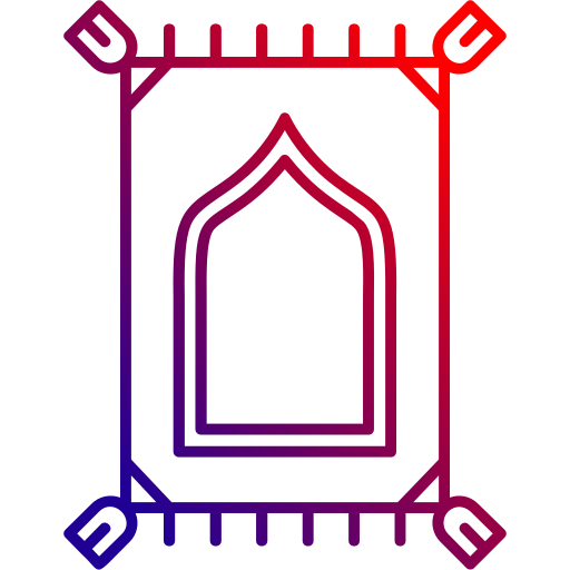 tappeto da preghiera Generic gradient outline icona