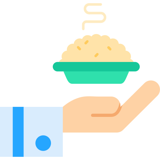 식량 기부 Generic color fill icon
