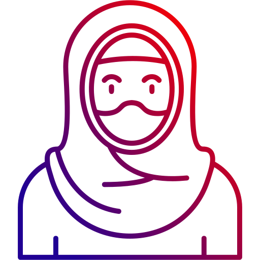 donna musulmana Generic gradient outline icona