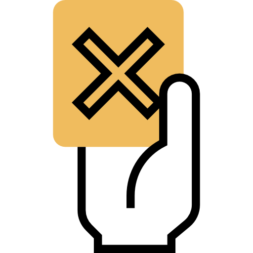 tarjeta roja Meticulous Yellow shadow icono