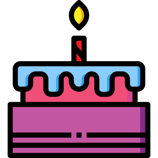 tort urodzinowy Surang Lineal Color ikona