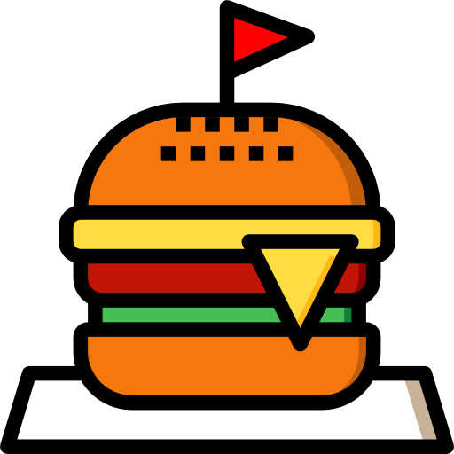 hamburger Surang Lineal Color icoon