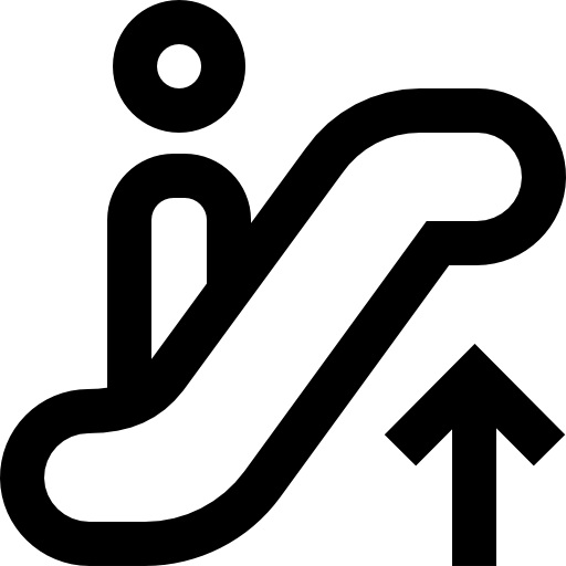 Escalator Super Basic Straight Outline icon