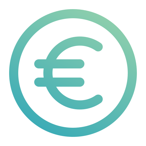 euro Generic gradient outline icono