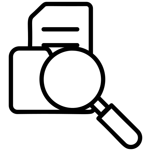 데이터 연구 Generic black outline icon