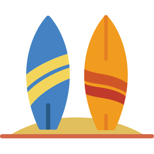 pranchas de surf Generic color fill Ícone