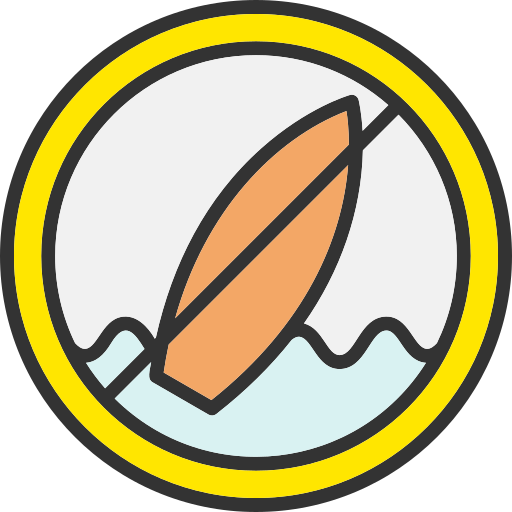 サーフィン禁止 Generic color lineal-color icon