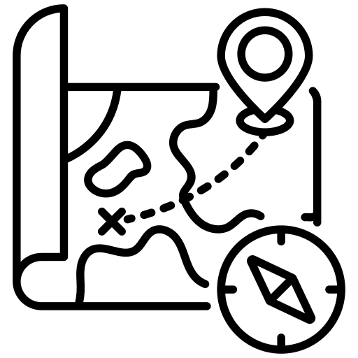 지도 Generic black outline icon